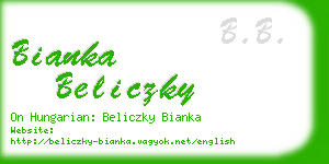 bianka beliczky business card